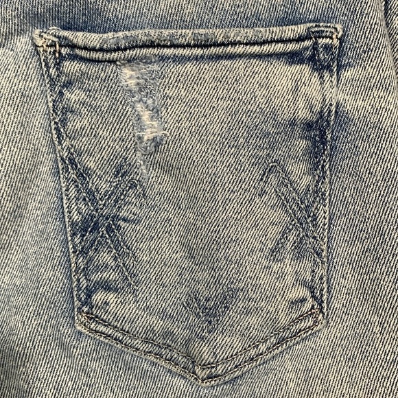 McGuire “Valletta Straight” Light Wash Fringed Hem Straight Crop Jeans size 27 - Picture 5 of 13